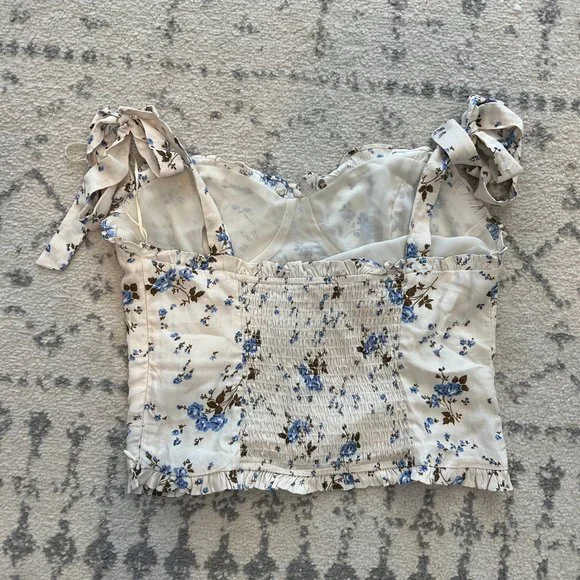 ASTR Tie Strap Floral Cami Sz. L - Picture 8 of 9